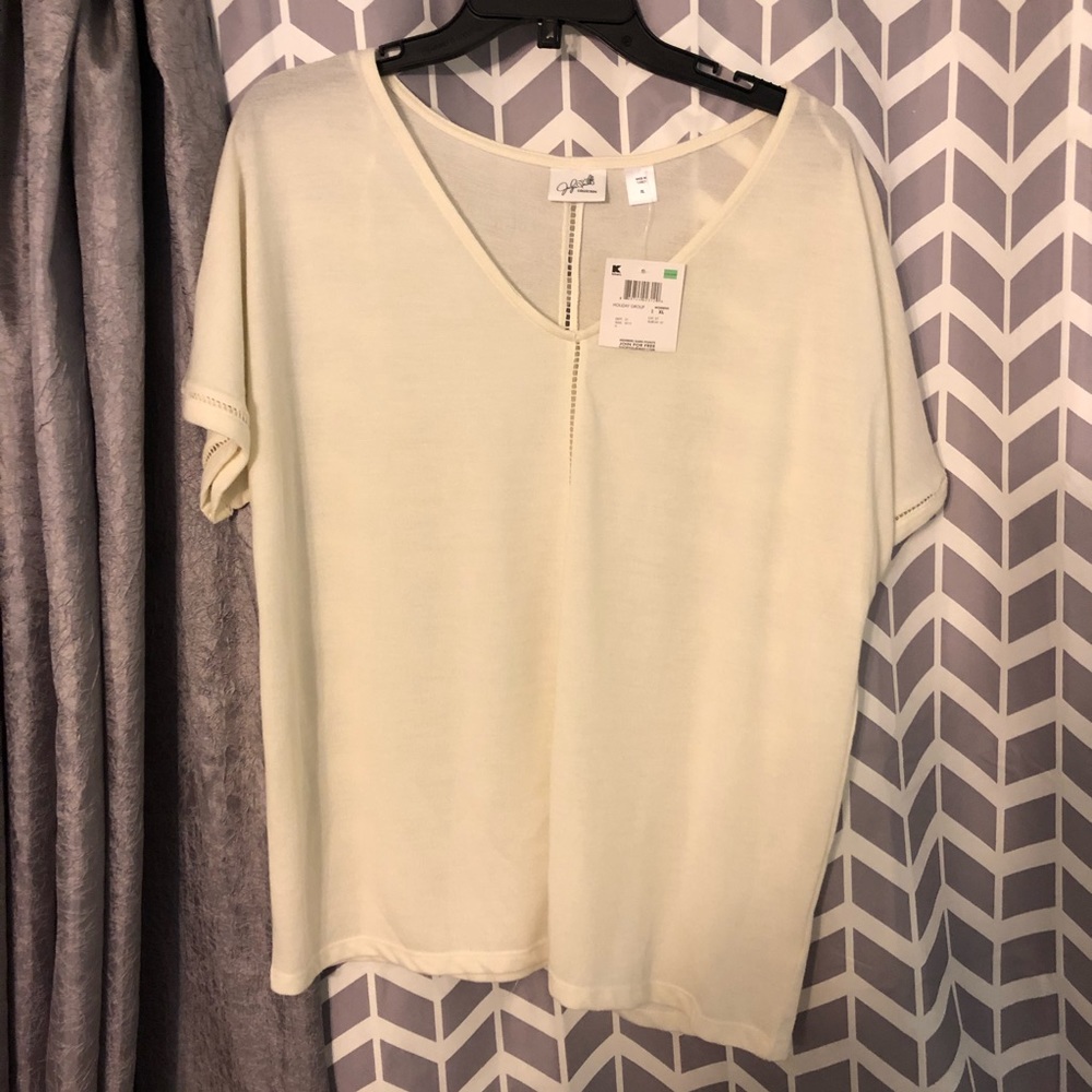 Jaclyn Smith White Top